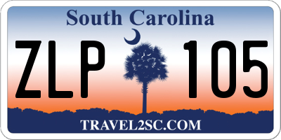 SC license plate ZLP105
