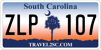 SC license plate ZLP107