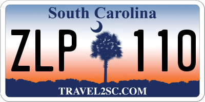 SC license plate ZLP110