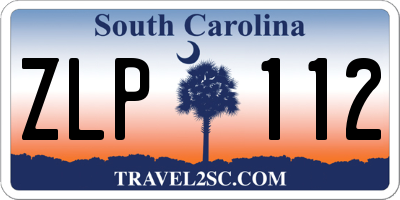 SC license plate ZLP112