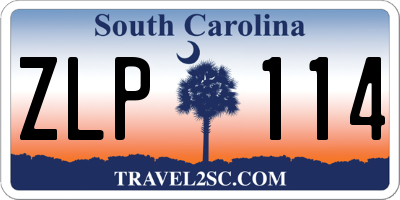 SC license plate ZLP114