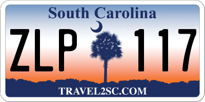 SC license plate ZLP117