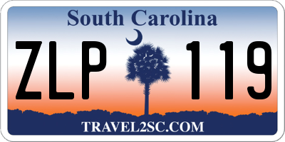 SC license plate ZLP119