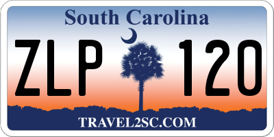 SC license plate ZLP120