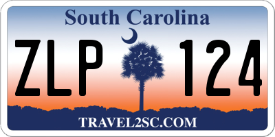 SC license plate ZLP124