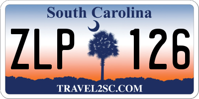 SC license plate ZLP126