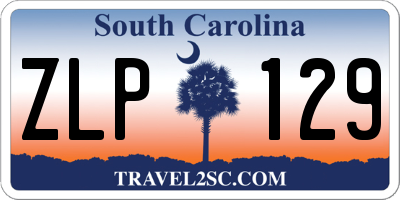 SC license plate ZLP129