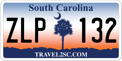 SC license plate ZLP132