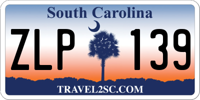 SC license plate ZLP139