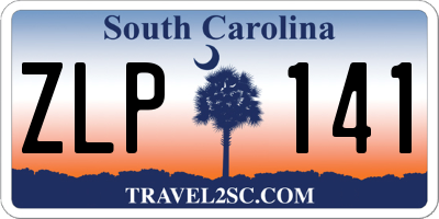 SC license plate ZLP141