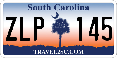 SC license plate ZLP145