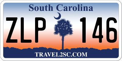 SC license plate ZLP146