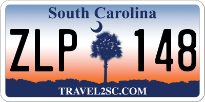 SC license plate ZLP148