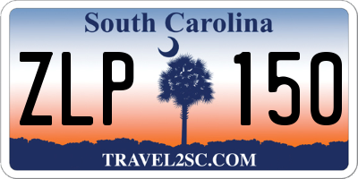 SC license plate ZLP150