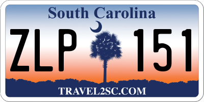 SC license plate ZLP151