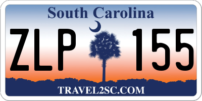 SC license plate ZLP155