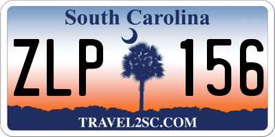 SC license plate ZLP156