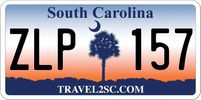 SC license plate ZLP157
