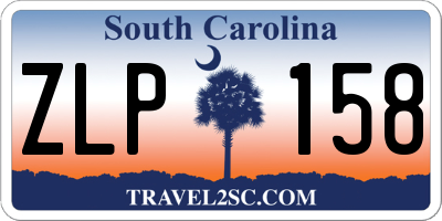 SC license plate ZLP158