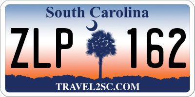 SC license plate ZLP162