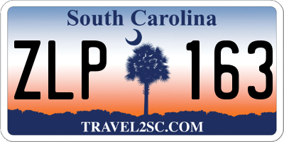 SC license plate ZLP163