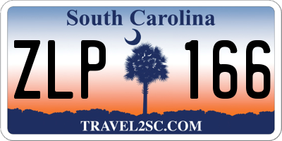 SC license plate ZLP166