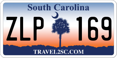 SC license plate ZLP169