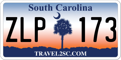 SC license plate ZLP173