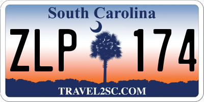 SC license plate ZLP174