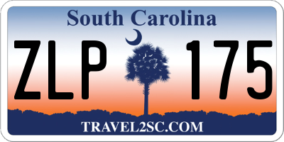 SC license plate ZLP175