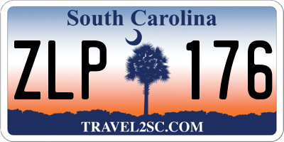 SC license plate ZLP176