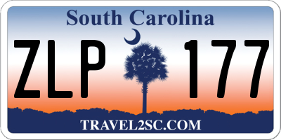 SC license plate ZLP177