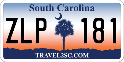 SC license plate ZLP181