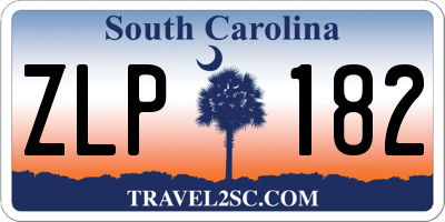 SC license plate ZLP182