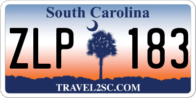 SC license plate ZLP183