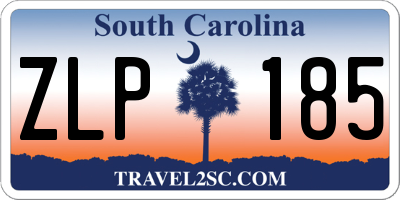 SC license plate ZLP185