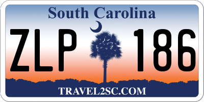 SC license plate ZLP186