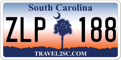 SC license plate ZLP188