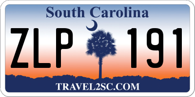 SC license plate ZLP191
