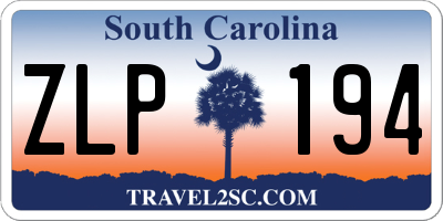 SC license plate ZLP194
