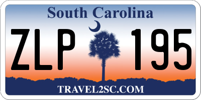 SC license plate ZLP195