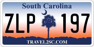 SC license plate ZLP197