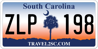 SC license plate ZLP198