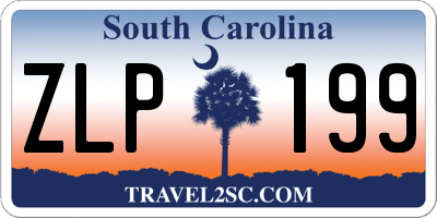 SC license plate ZLP199