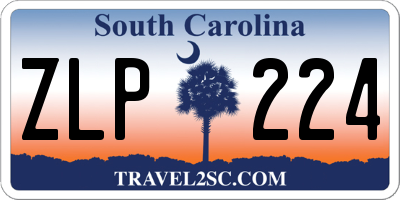 SC license plate ZLP224