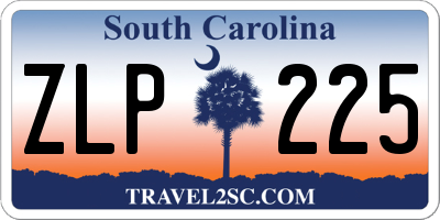 SC license plate ZLP225