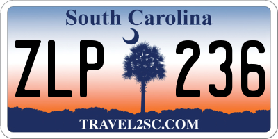 SC license plate ZLP236