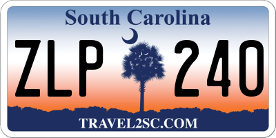 SC license plate ZLP240