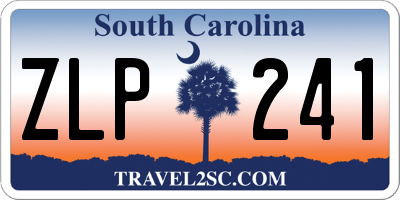 SC license plate ZLP241