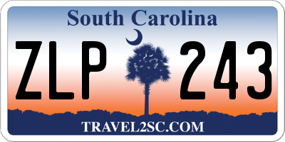 SC license plate ZLP243